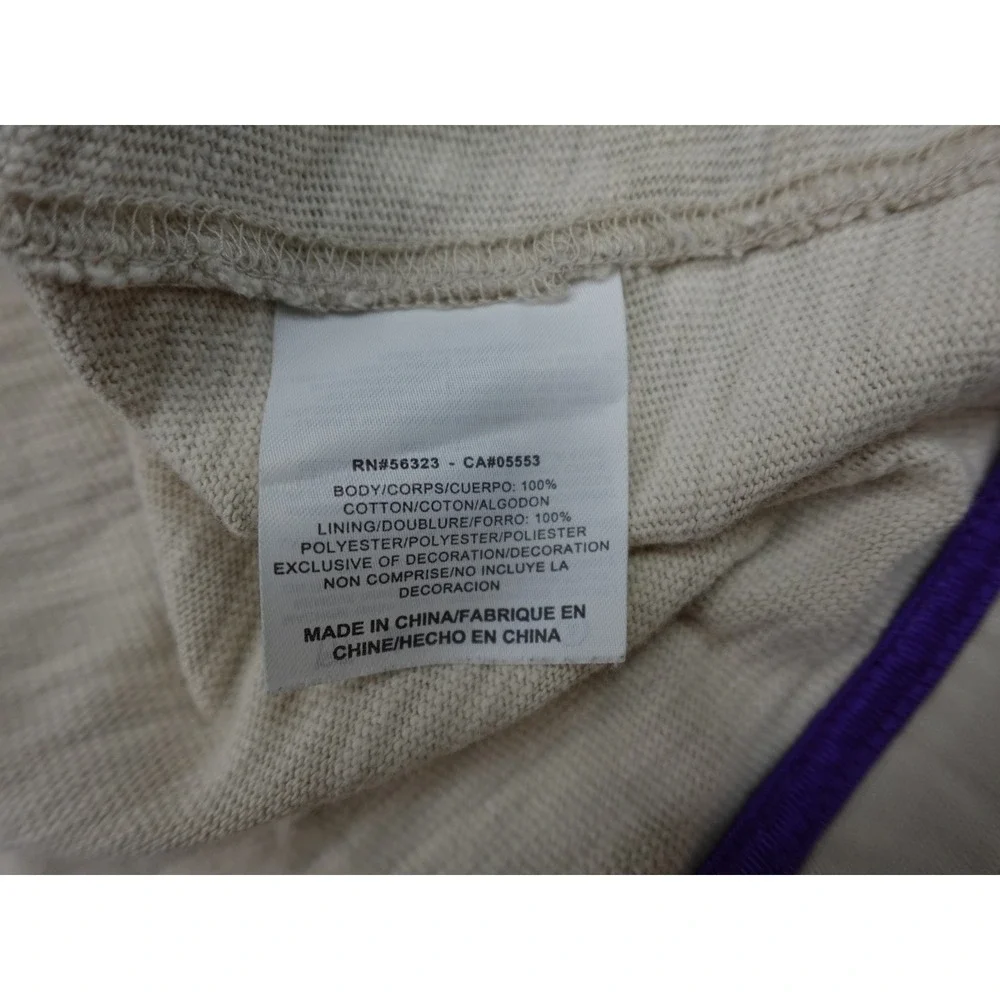 Jordan Hooded Blazer Jacket Mens Medium Cream Purple Zip Cuff Sample